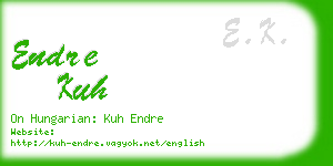 endre kuh business card